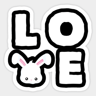 Love Easter Bunny Funny Easter Sticker